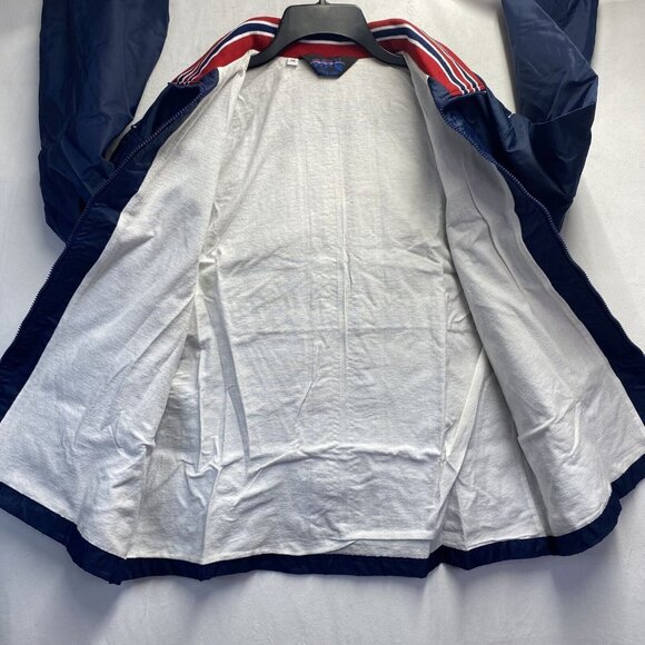 Wave One Windbreaker Rain Jacket Full Front Zipper Men Medium Blue Zip Pockets - Picture 10 of 16